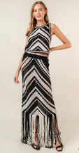 Load image into Gallery viewer, Chevron tank and fringe skirt set
