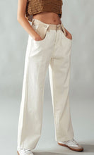 Load image into Gallery viewer, Cream contrasting waistband pants
