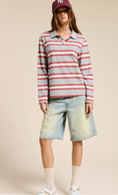 Load image into Gallery viewer, Grey striped polo shirt
