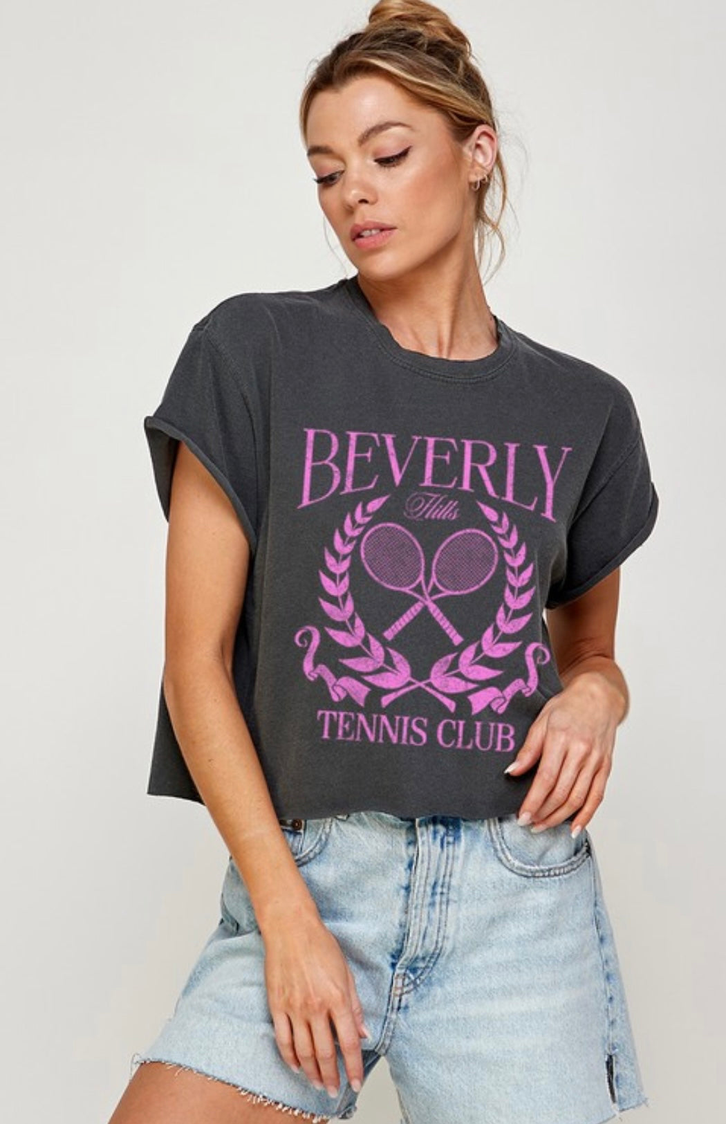 Grey BH tennis club tee