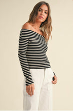 Load image into Gallery viewer, Striped off the shoulder top
