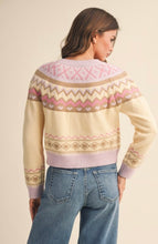 Load image into Gallery viewer, Fair isle heart cardigan
