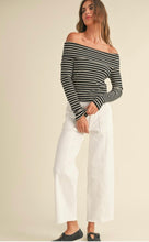 Load image into Gallery viewer, Striped off the shoulder top
