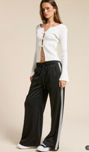 Load image into Gallery viewer, Lace trim track pants
