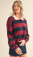 Load image into Gallery viewer, Striped rugby polo
