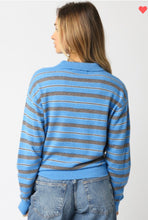 Load image into Gallery viewer, Blue striped knit top
