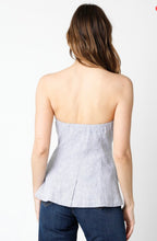 Load image into Gallery viewer, Chambray strapless top
