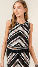 Load image into Gallery viewer, Chevron tank and fringe skirt set
