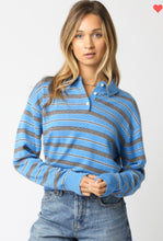 Load image into Gallery viewer, Blue striped knit top
