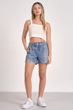 Load image into Gallery viewer, Denim sweatpant shorts
