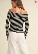 Load image into Gallery viewer, Striped off the shoulder top
