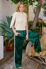 Load image into Gallery viewer, Green satin track pants
