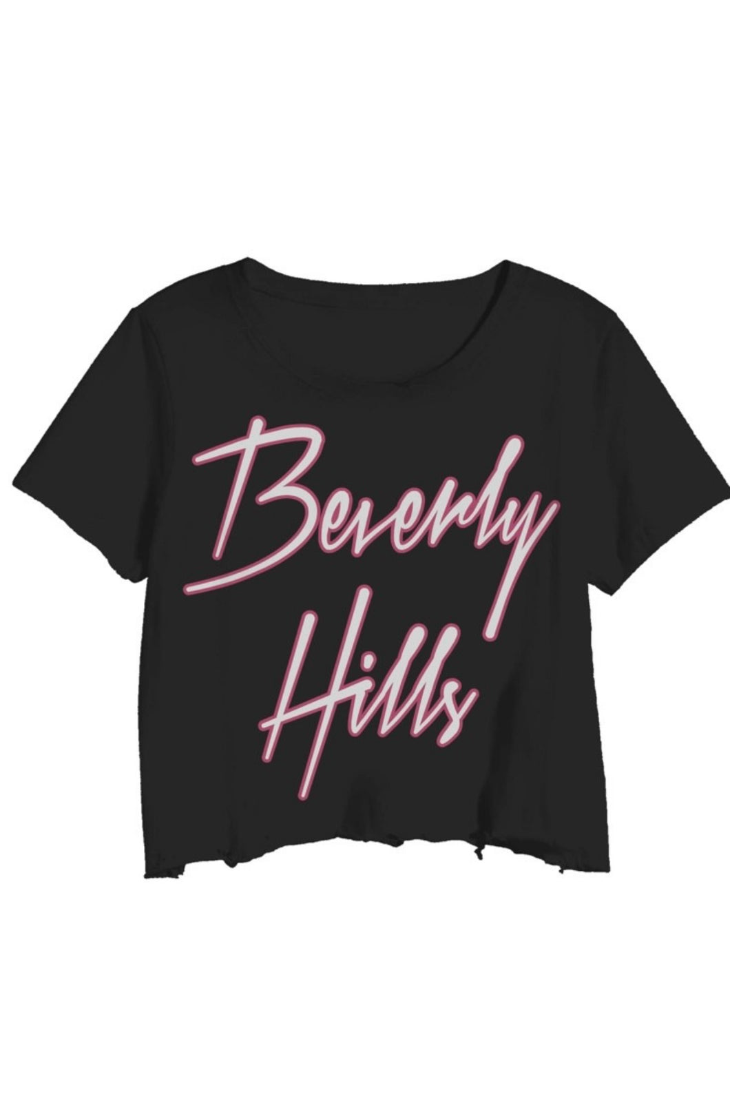 Beverly Hills neon cropped tee