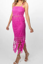 Load image into Gallery viewer, Pink fringe skirt set
