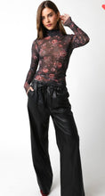 Load image into Gallery viewer, Faux leather wide leg pants
