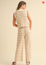 Load image into Gallery viewer, Wavy crochet pants set
