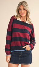 Load image into Gallery viewer, Striped rugby polo
