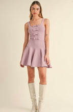 Load image into Gallery viewer, Mauve bow detail knit dress
