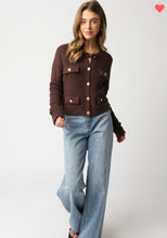Load image into Gallery viewer, Gold button cardigan
