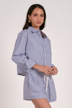Load image into Gallery viewer, Blue stripe short set

