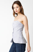 Load image into Gallery viewer, Chambray strapless top
