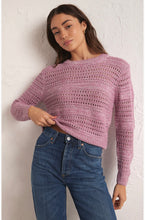 Load image into Gallery viewer, Dusty orchid open yarn sweater
