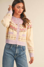 Load image into Gallery viewer, Fair isle heart cardigan
