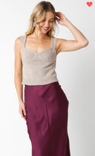 Load image into Gallery viewer, Taupe bustier sweater top
