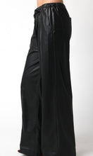 Load image into Gallery viewer, Faux leather wide leg pants
