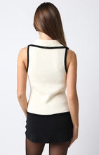 Load image into Gallery viewer, Ivory contrast lined vest
