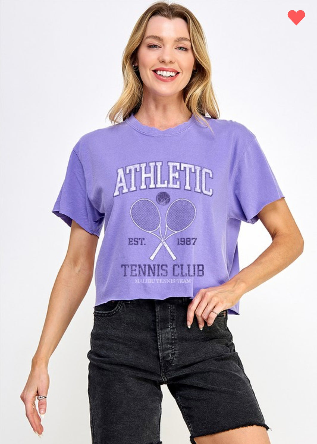 Athletic tennis club tee