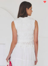 Load image into Gallery viewer, White smocked tie top
