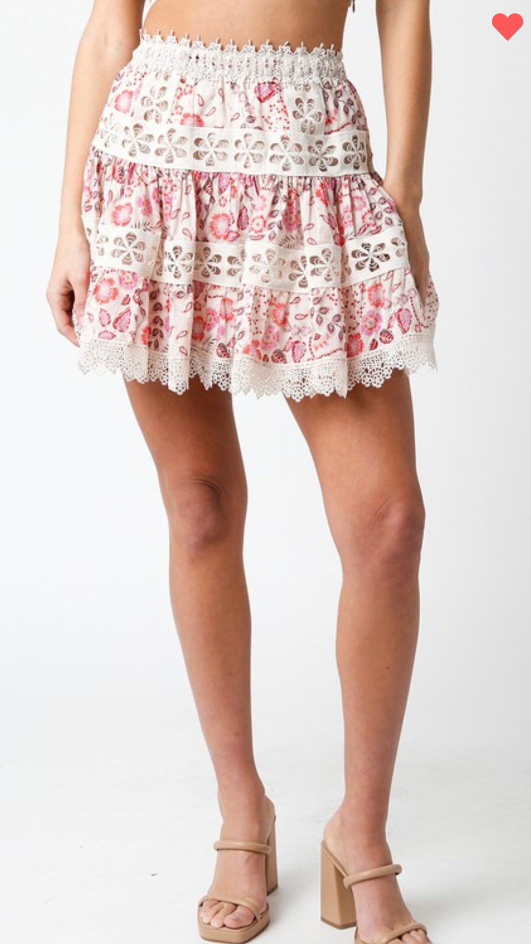 Lace tiered skirt