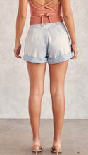 Load image into Gallery viewer, Blue rolled denim shorts
