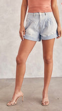 Load image into Gallery viewer, Blue rolled denim shorts
